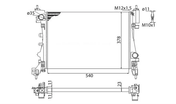 Radiator, engine cooling